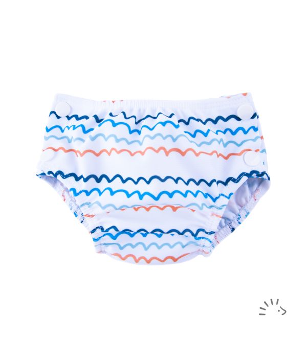 Costume pannolino da acqua lavabile Onde
