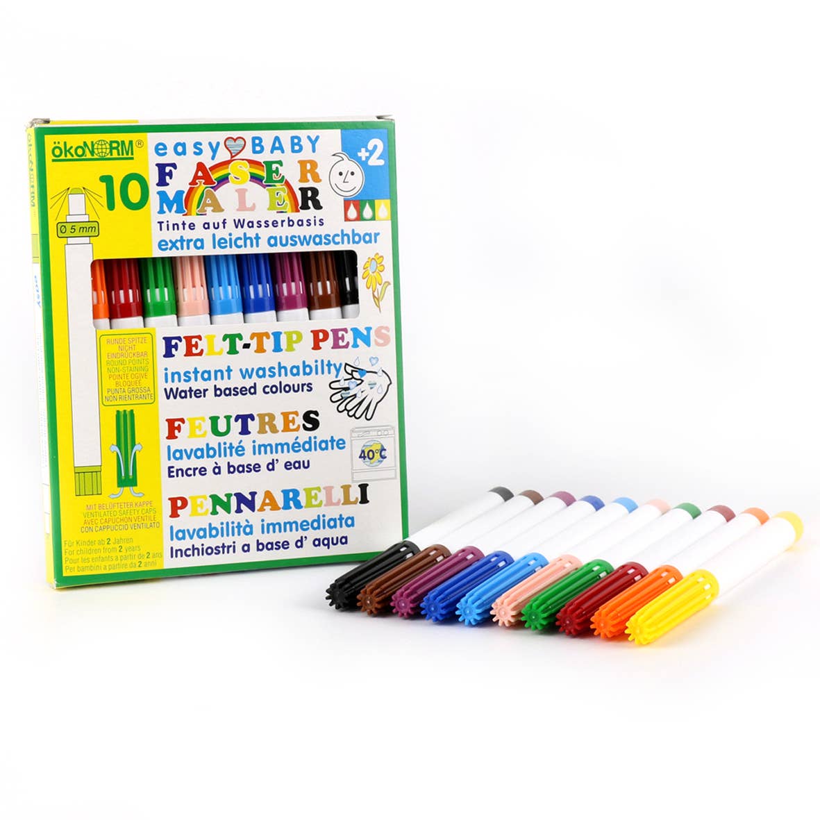 Pennarelli lavabili per bambini, atossici 10 colori