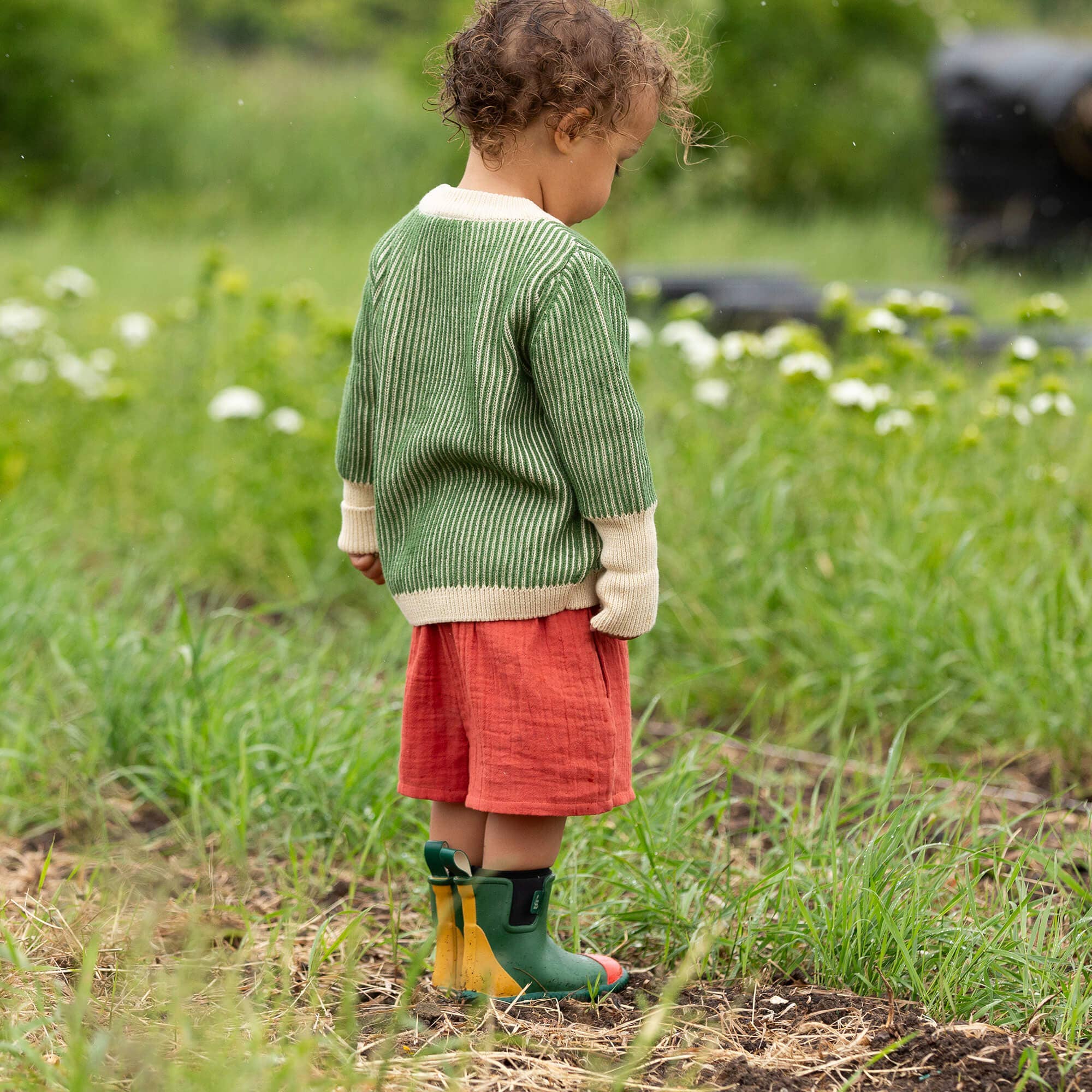 Pantaloncini mattone in mussola di cotone