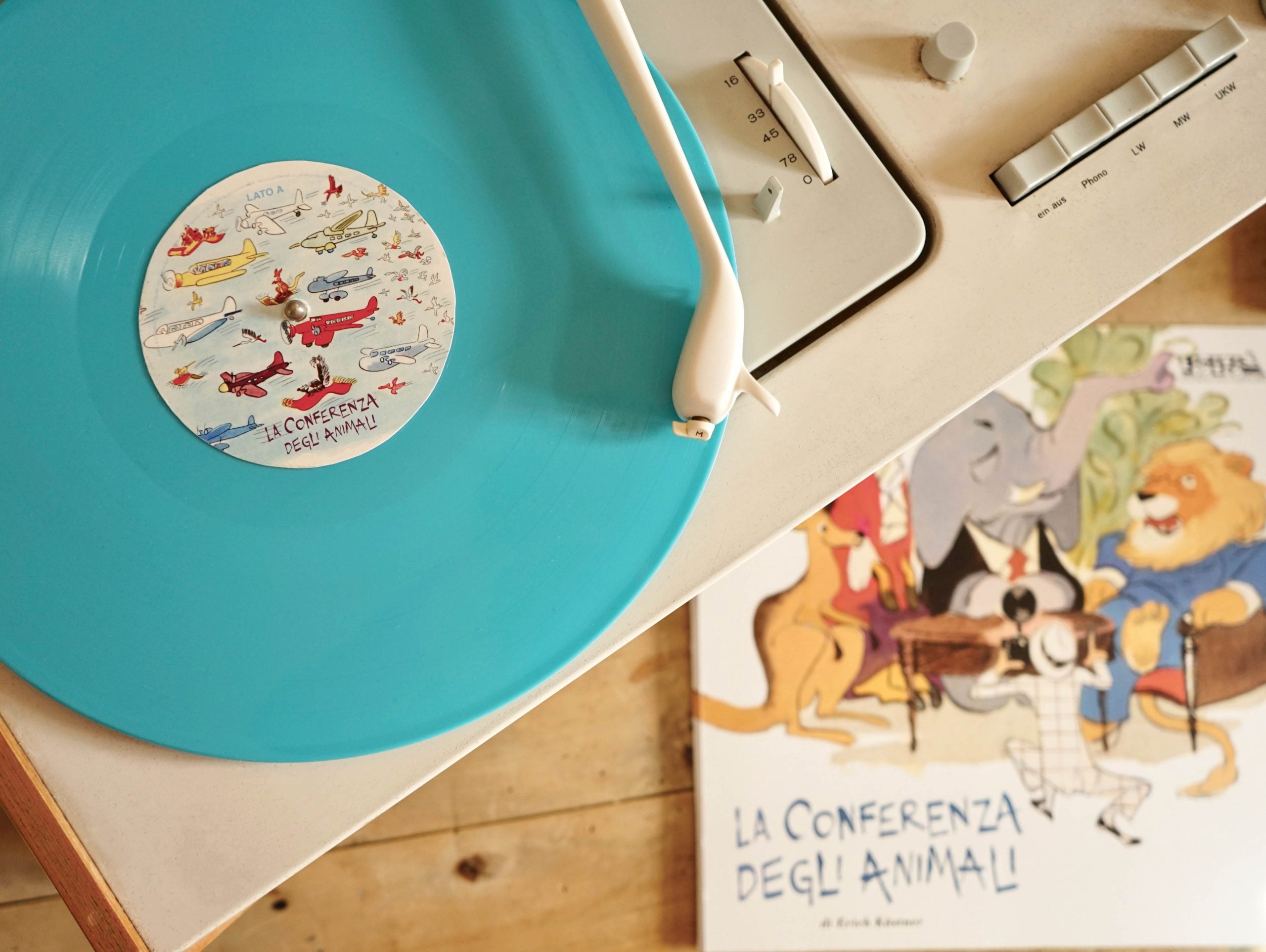 La conferenza degli animali audiolibro VINILE 33 giri turchese - Locomoctavia