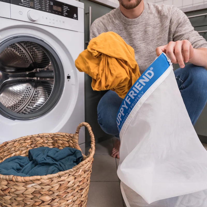 sacchetto anti microplastiche lavatrice Guppyfriend

sacchetto lavatrice tessuti sintetici

Guppyfriend Washing Bag microplastiche

ridurre microplastiche lavaggio vestiti