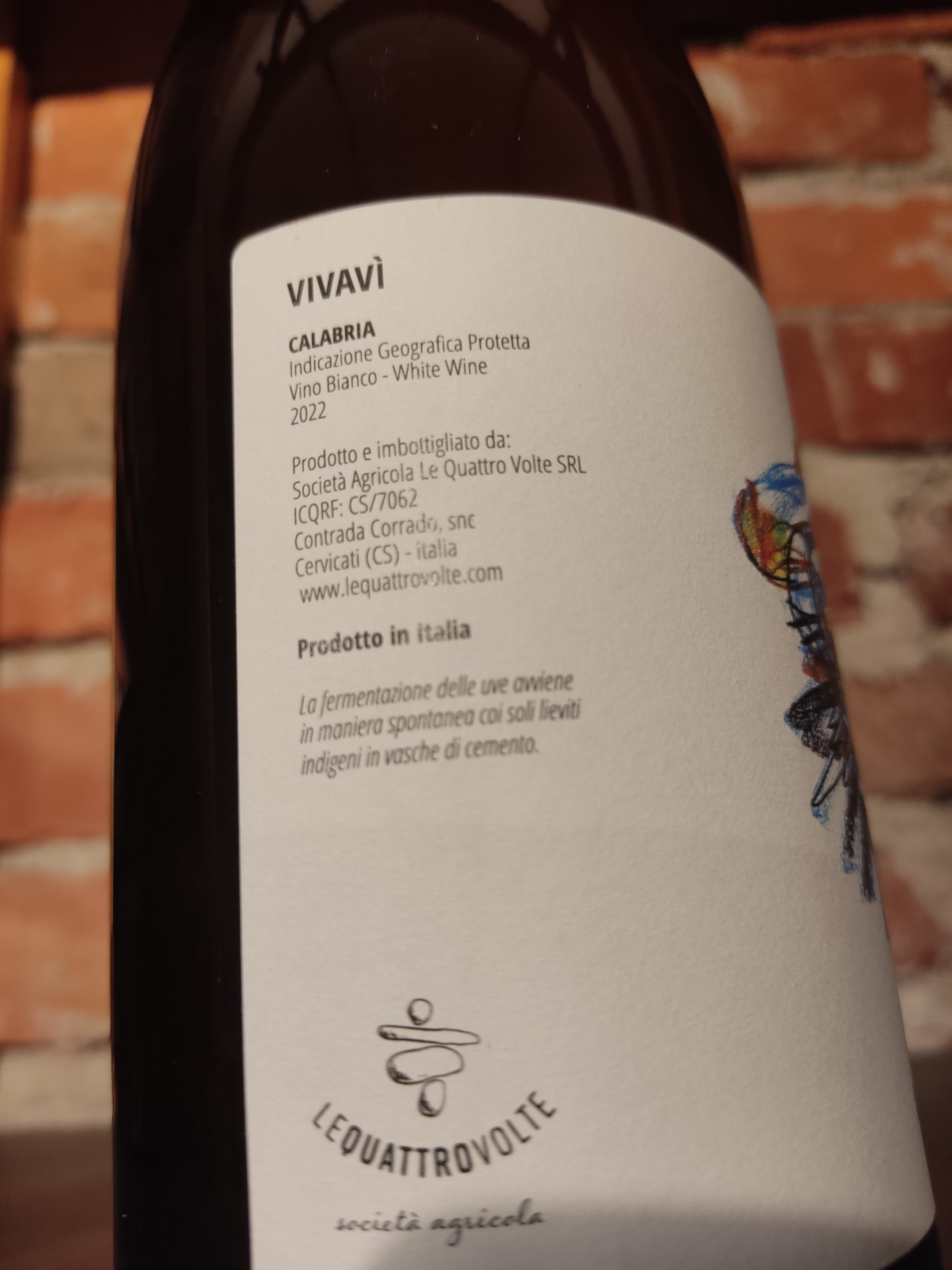 Vino bianco Vivavì bianco, Le Quattro Volte – 0,75 cl