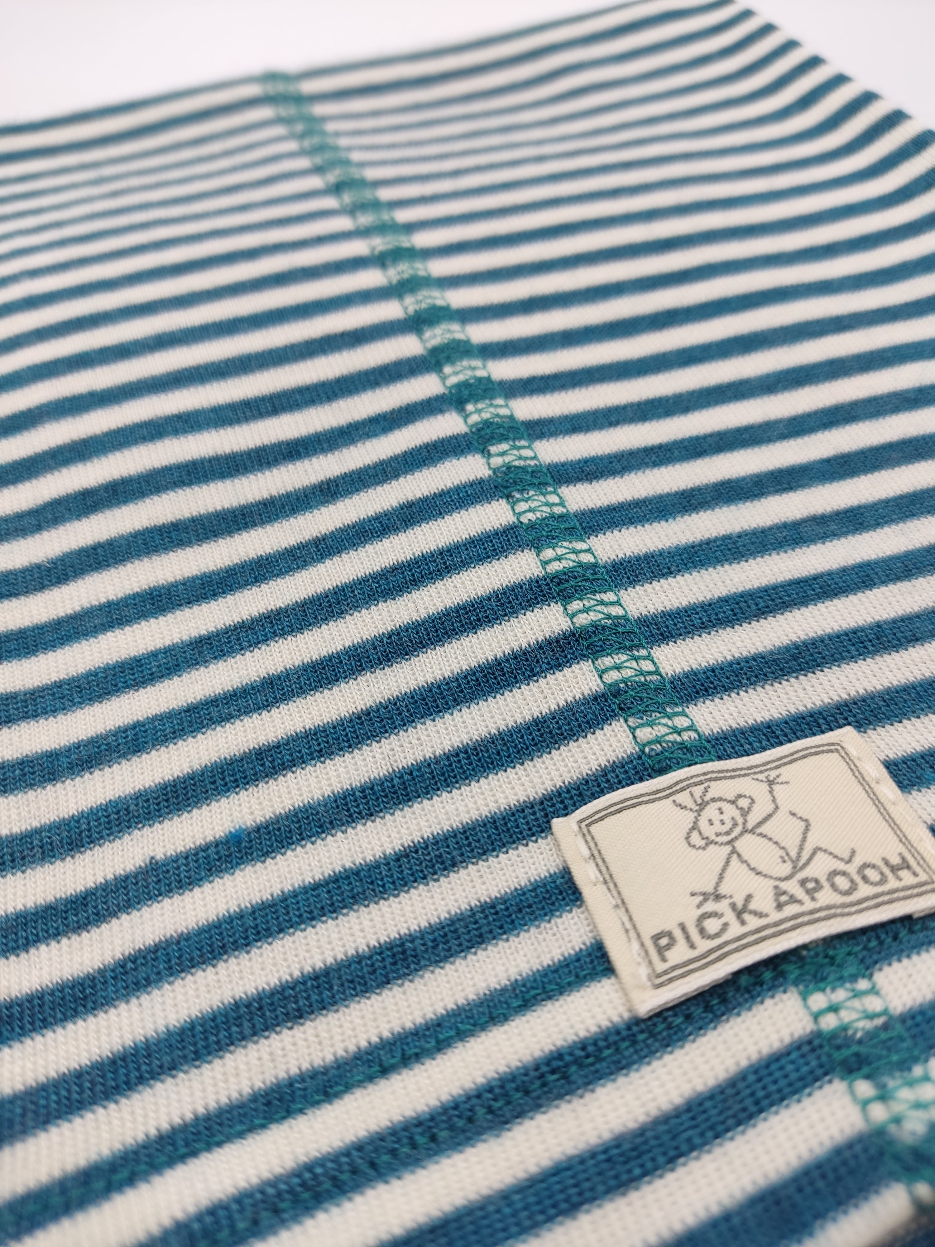 Scaldacollo in lana e seta per bambino e adulto // riga Petrol