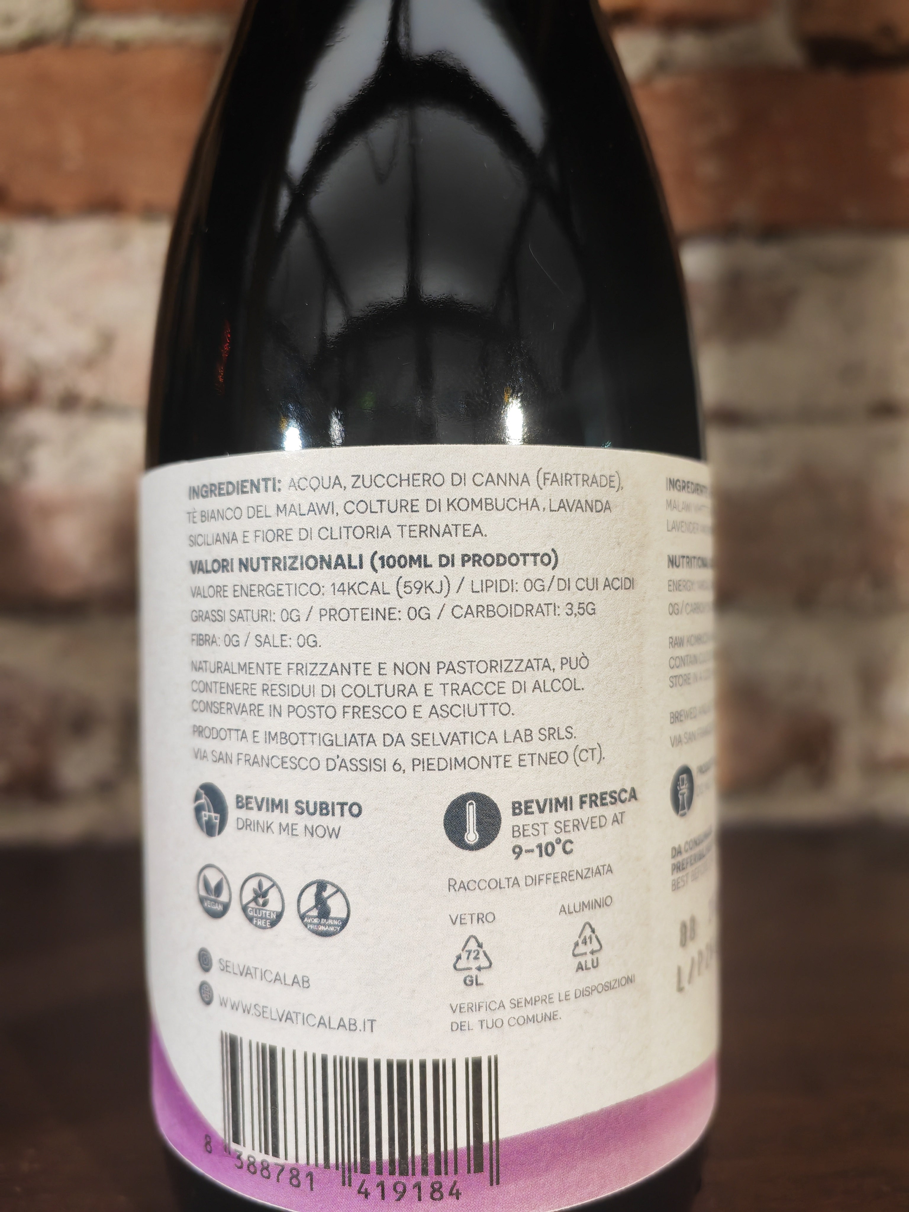 Kombucha La Perla 37.5 cl di Selvatica Lab