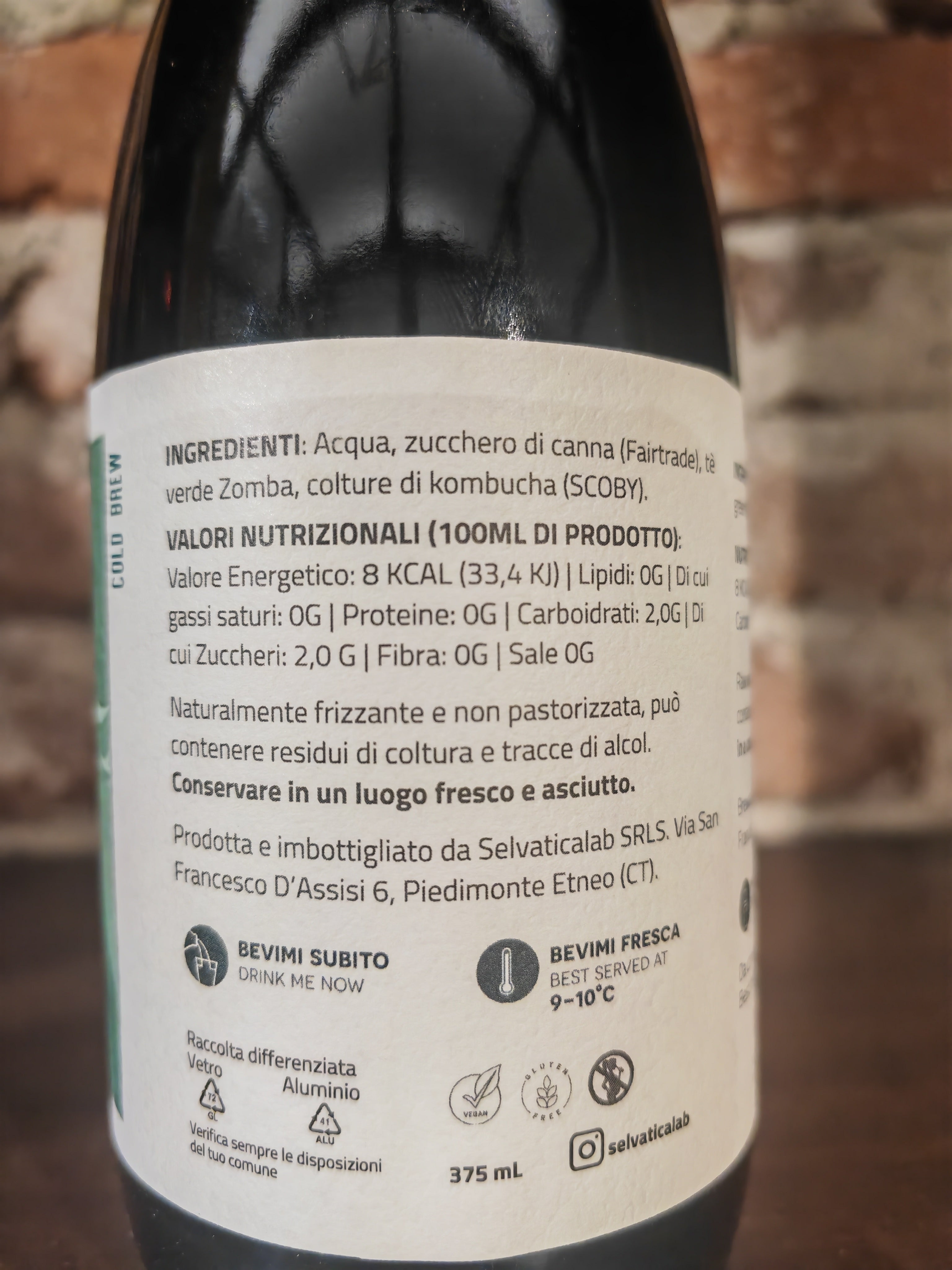 Kombucha Zomba 37.5 cl di Selvatica Lab