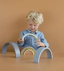 Arcobaleno in legno - azzurro