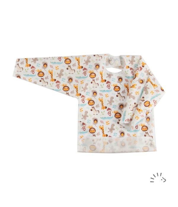 Bavaglino impermeabile con maniche 30 cm