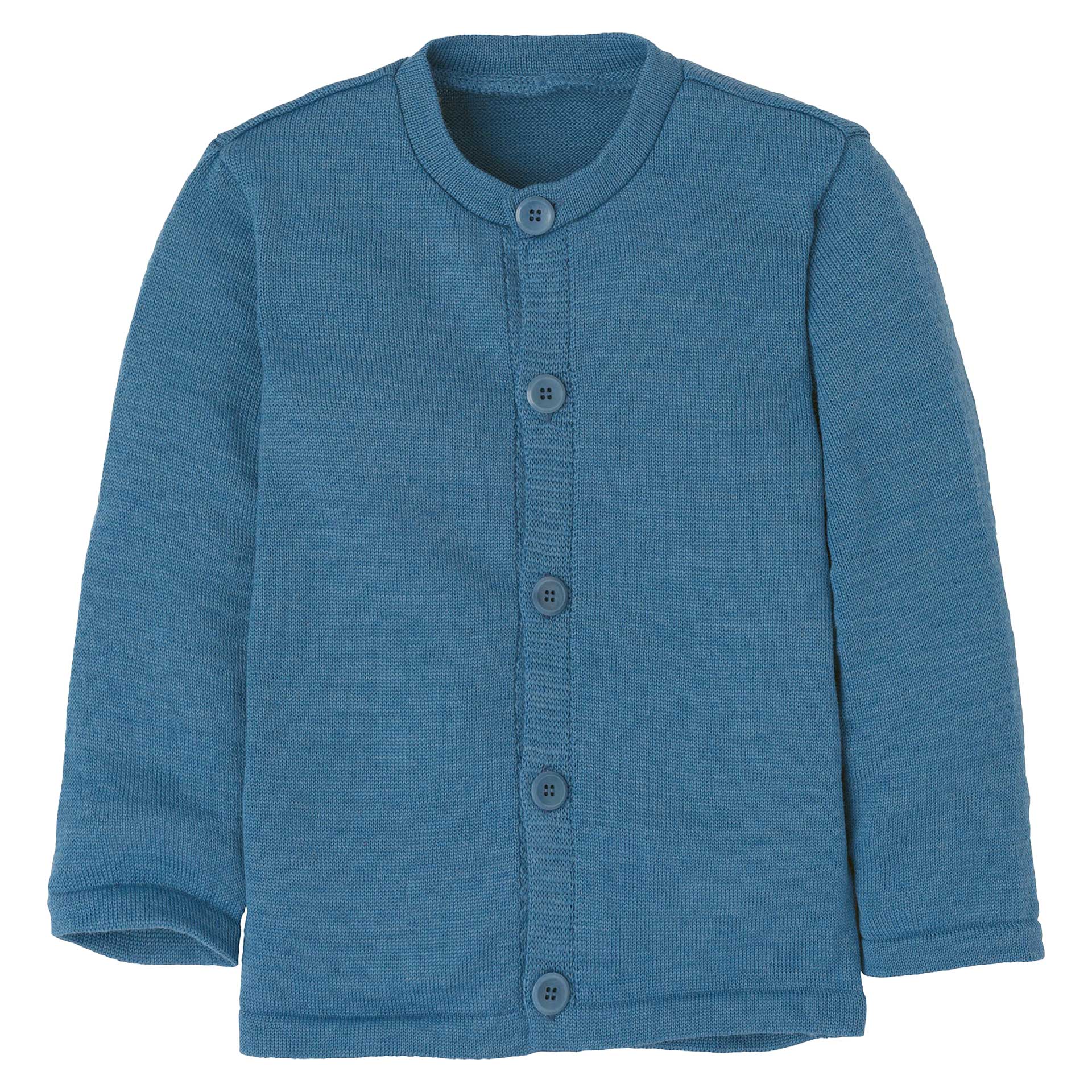 Cardigan Disana in lana biologica Dove Blue
