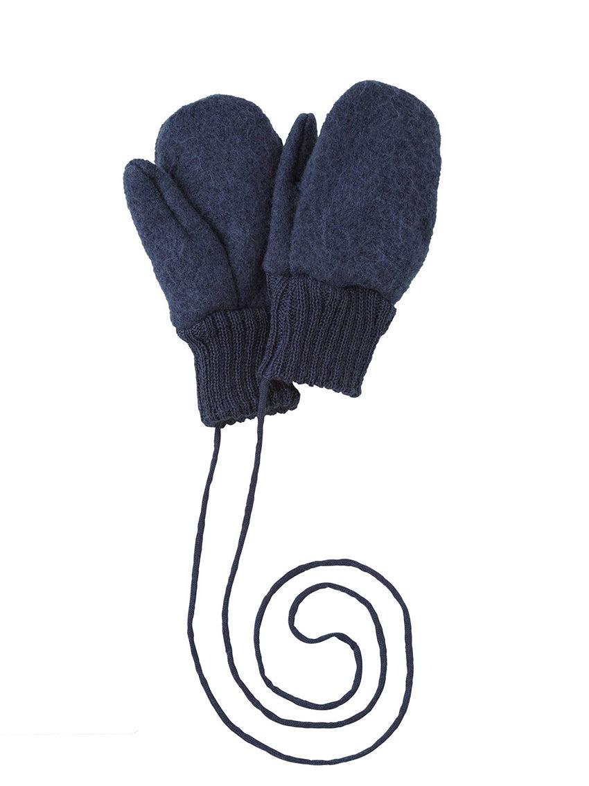 Guanti in lana cotta Disana – 100% lana merino blu indigo