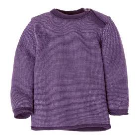 Maglioncino mélange in lana merino bio 0-3 anni //Aubergine Liliac