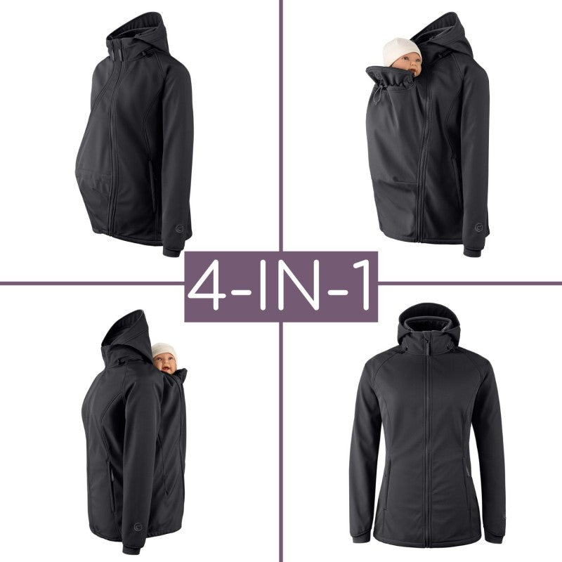 Giacca per portare Mamalila Softshell Fit 3 in 1 // colore Nero