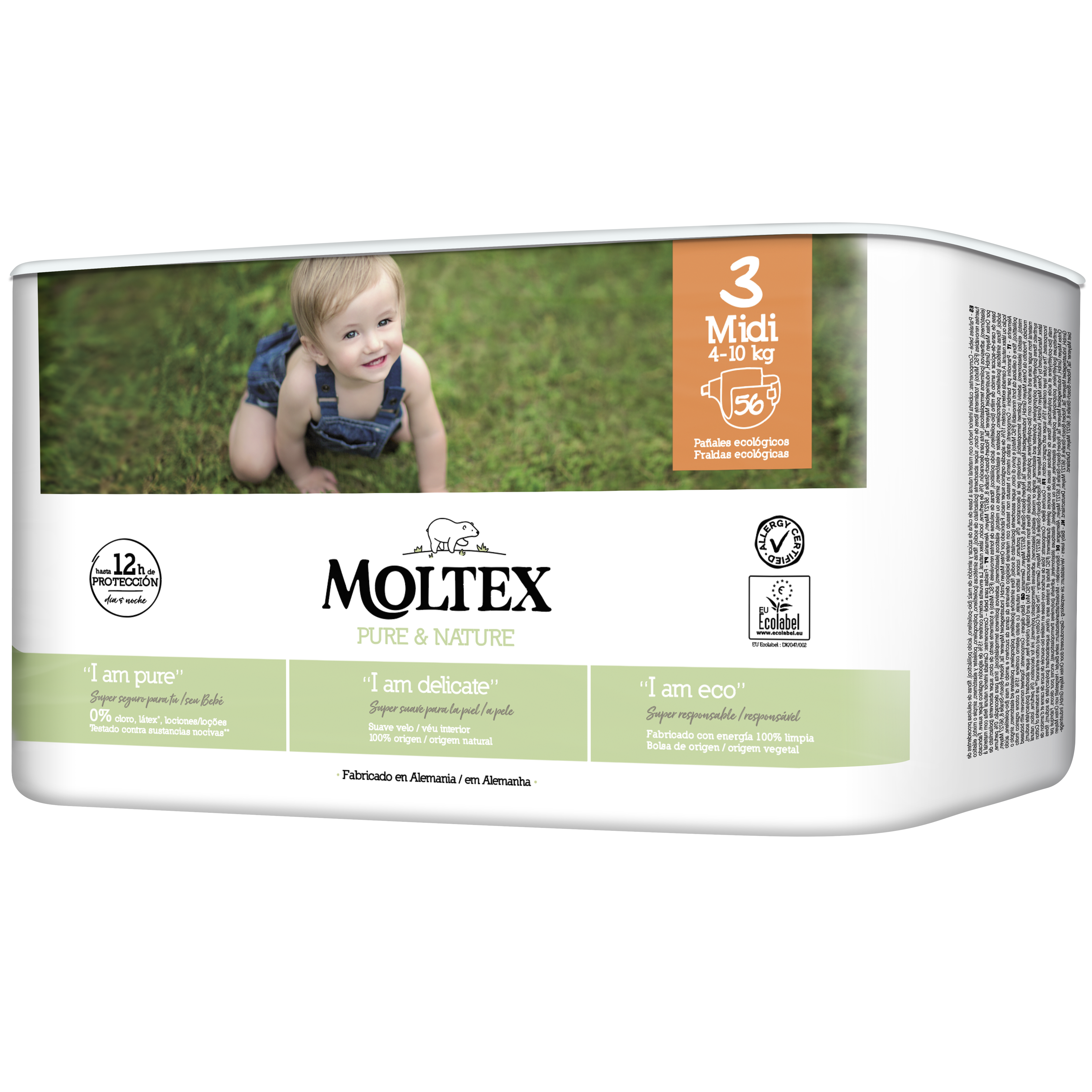 Pannolini monouso in cotone biologico -MOLTEX tg 3(4-9 kg)