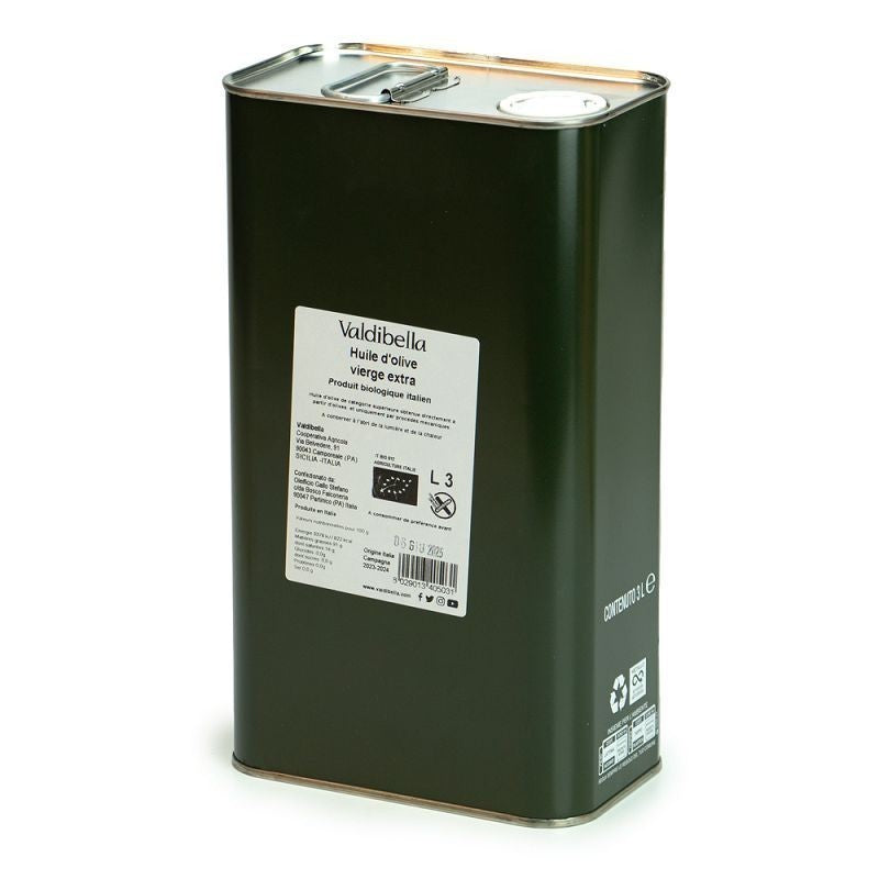 Olio extra vergine d'oliva biologico blend latta da 3 lt - Valdibella