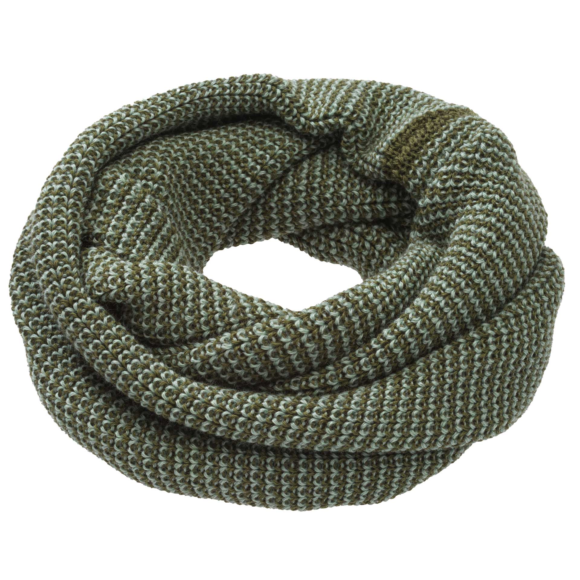 Scaldacollo loop donna in maglia di lana merino - taglia unica olive jade