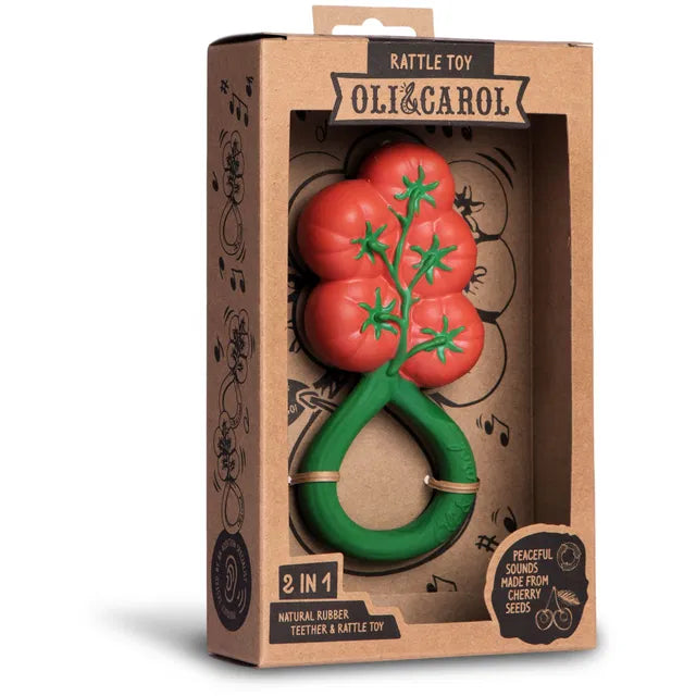 Pomodori - sonaglietto in gomma per la dentizione