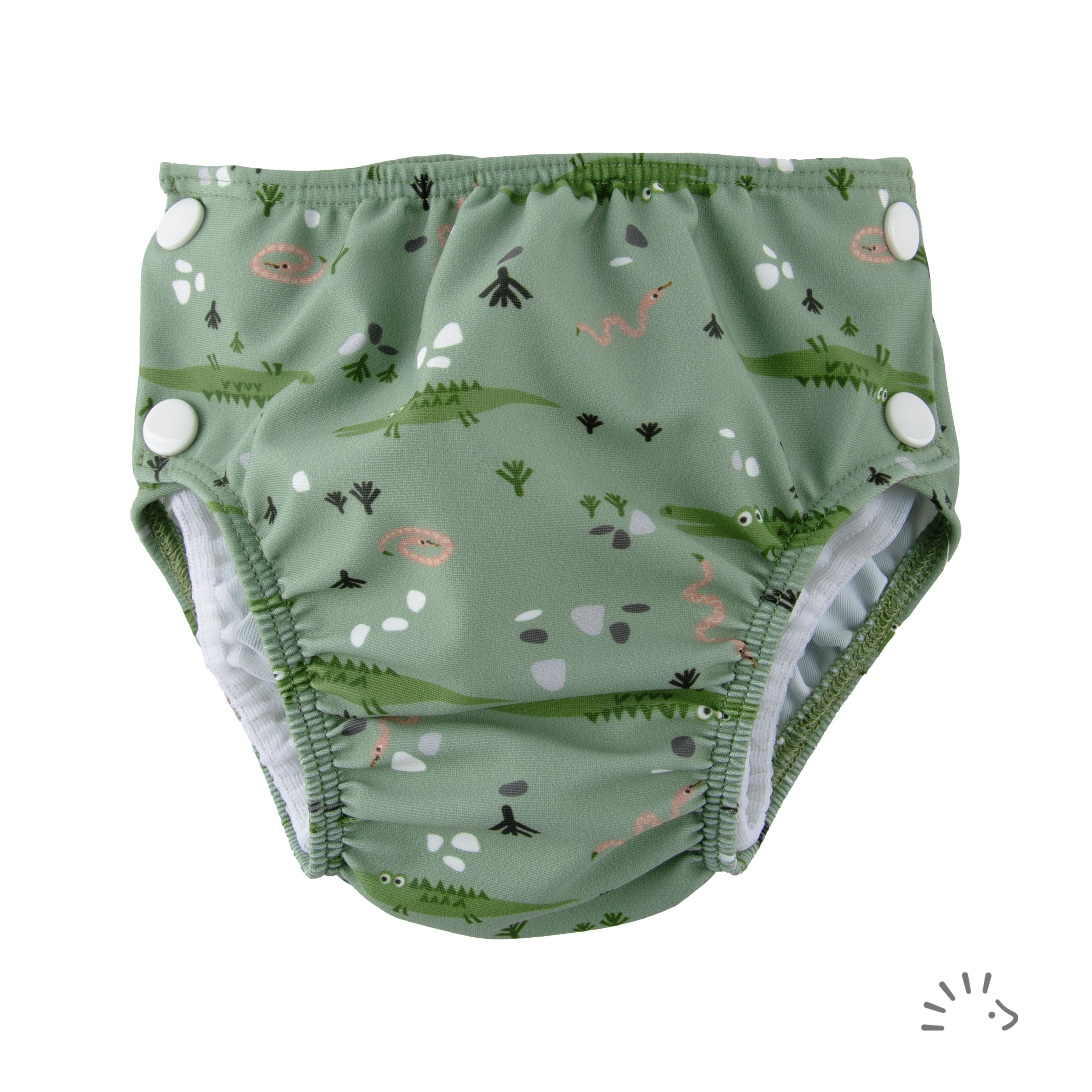 Costume pannolino da acqua lavabile Crocodile