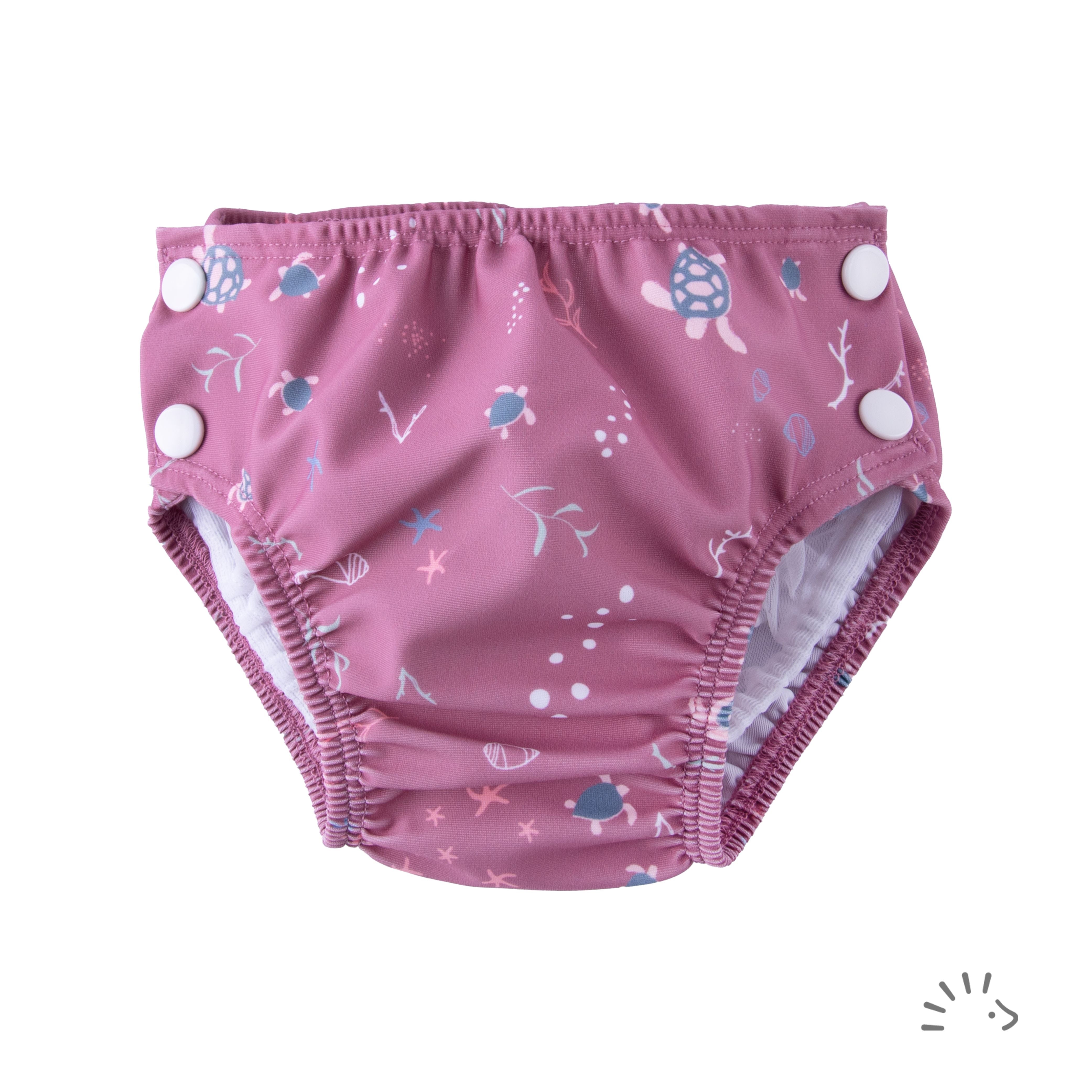 Costume pannolino da acqua lavabile - Tourtle Mauve