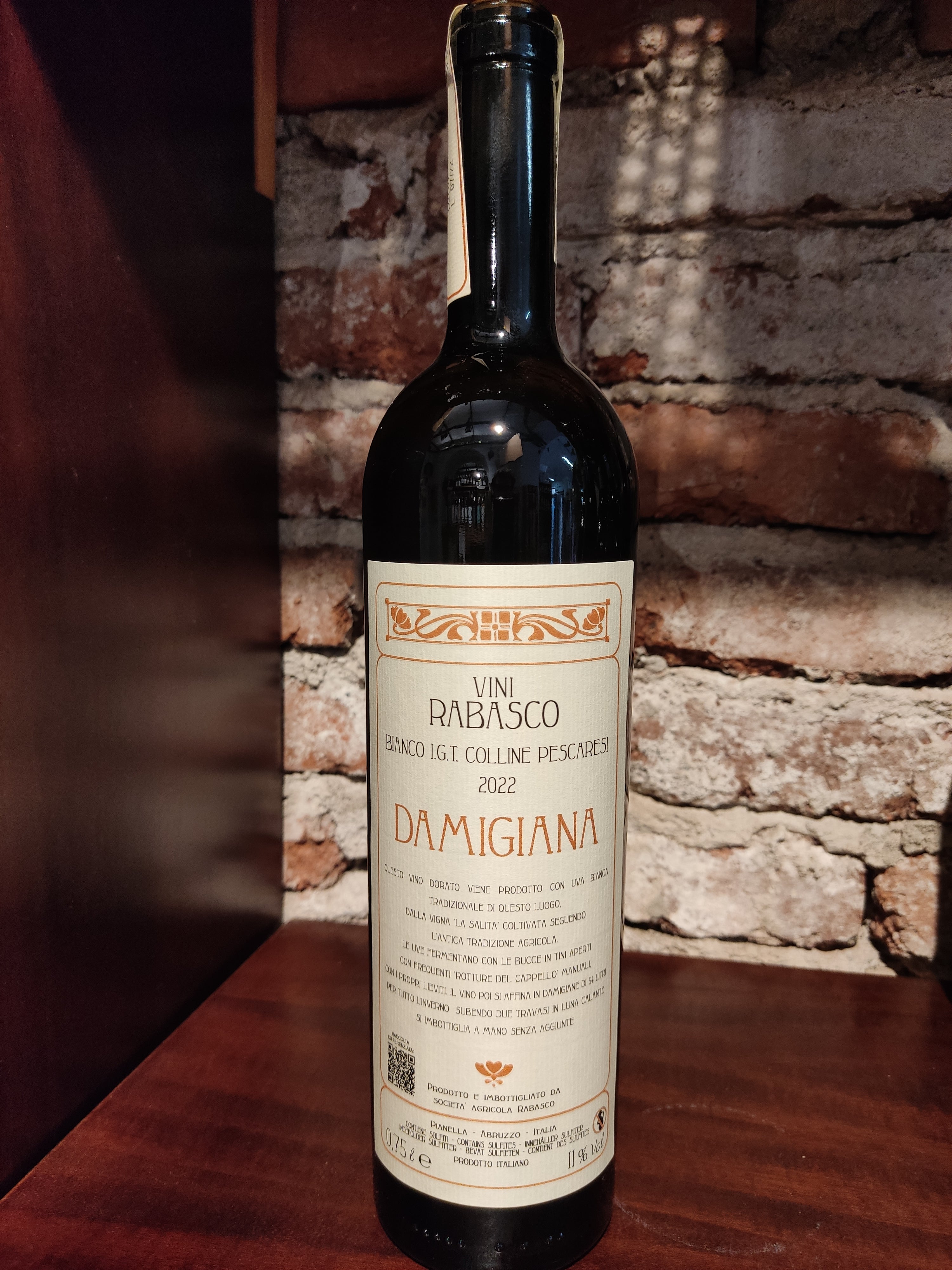 Vino bianco Damigiana di Rabasco –   75 cl