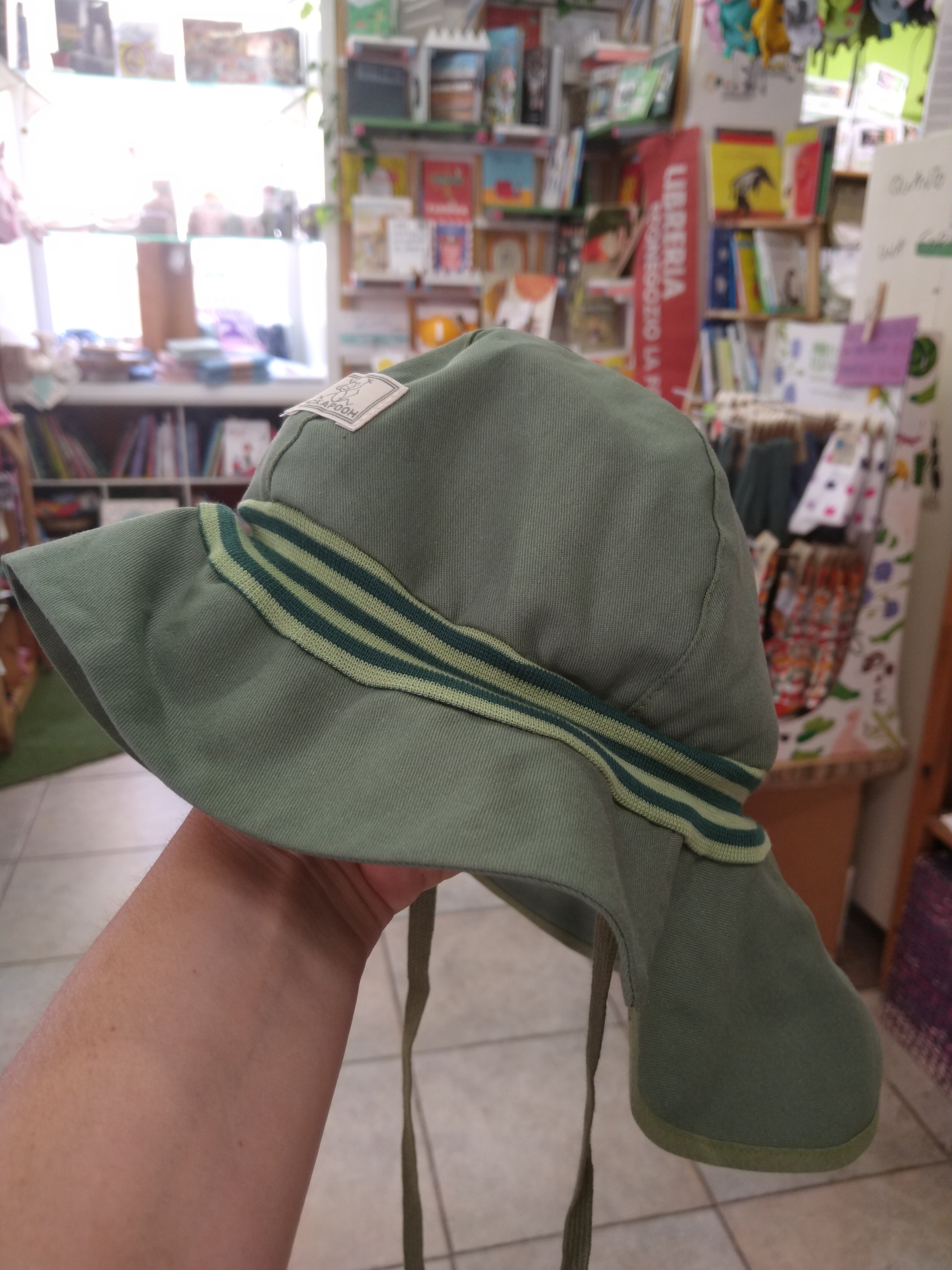 Cappellino per il sole "Pompiere" verde oliva protezione UV60