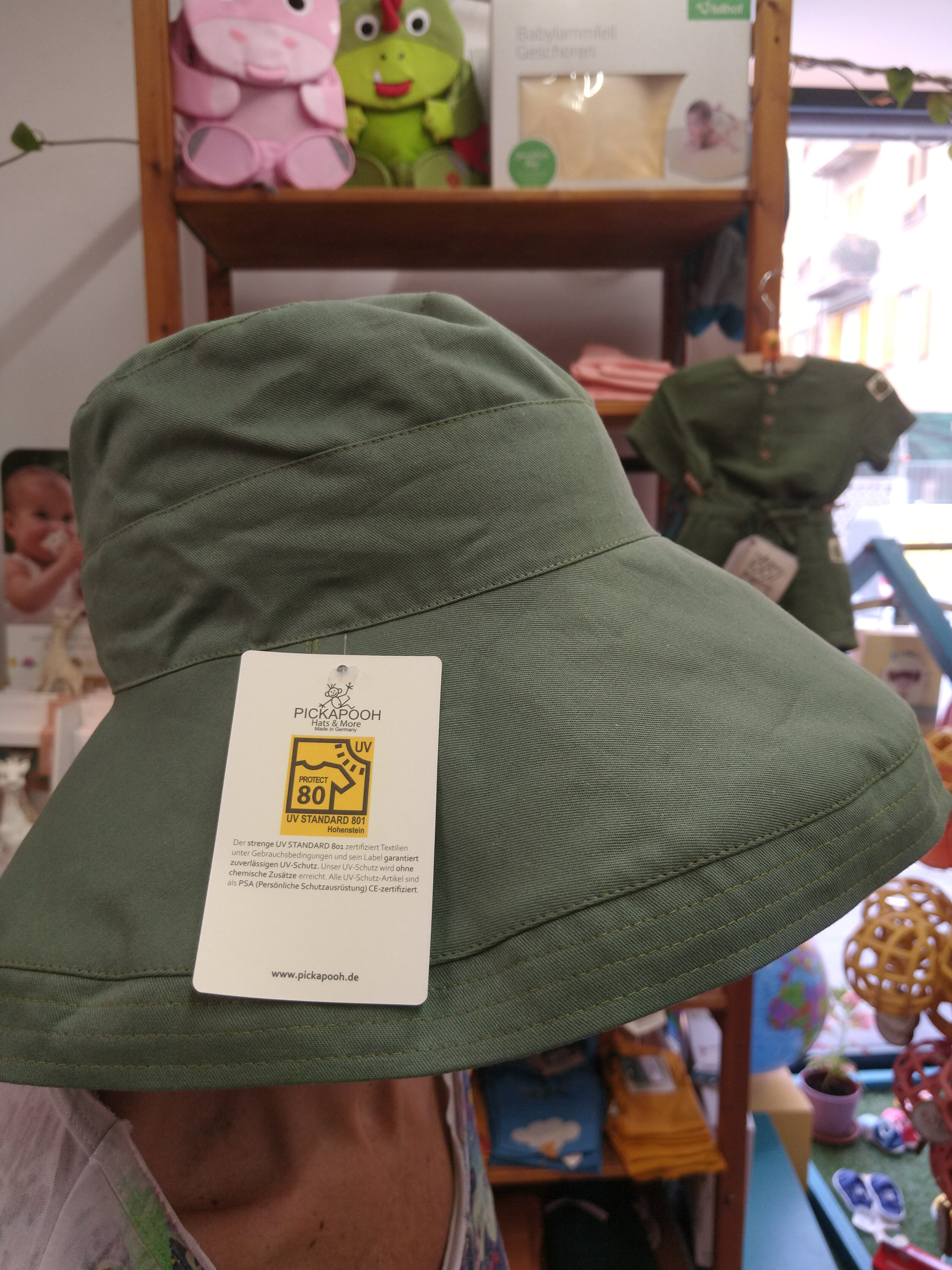 Cappellino per il sole "Sofie" verde oliva protezione UV60