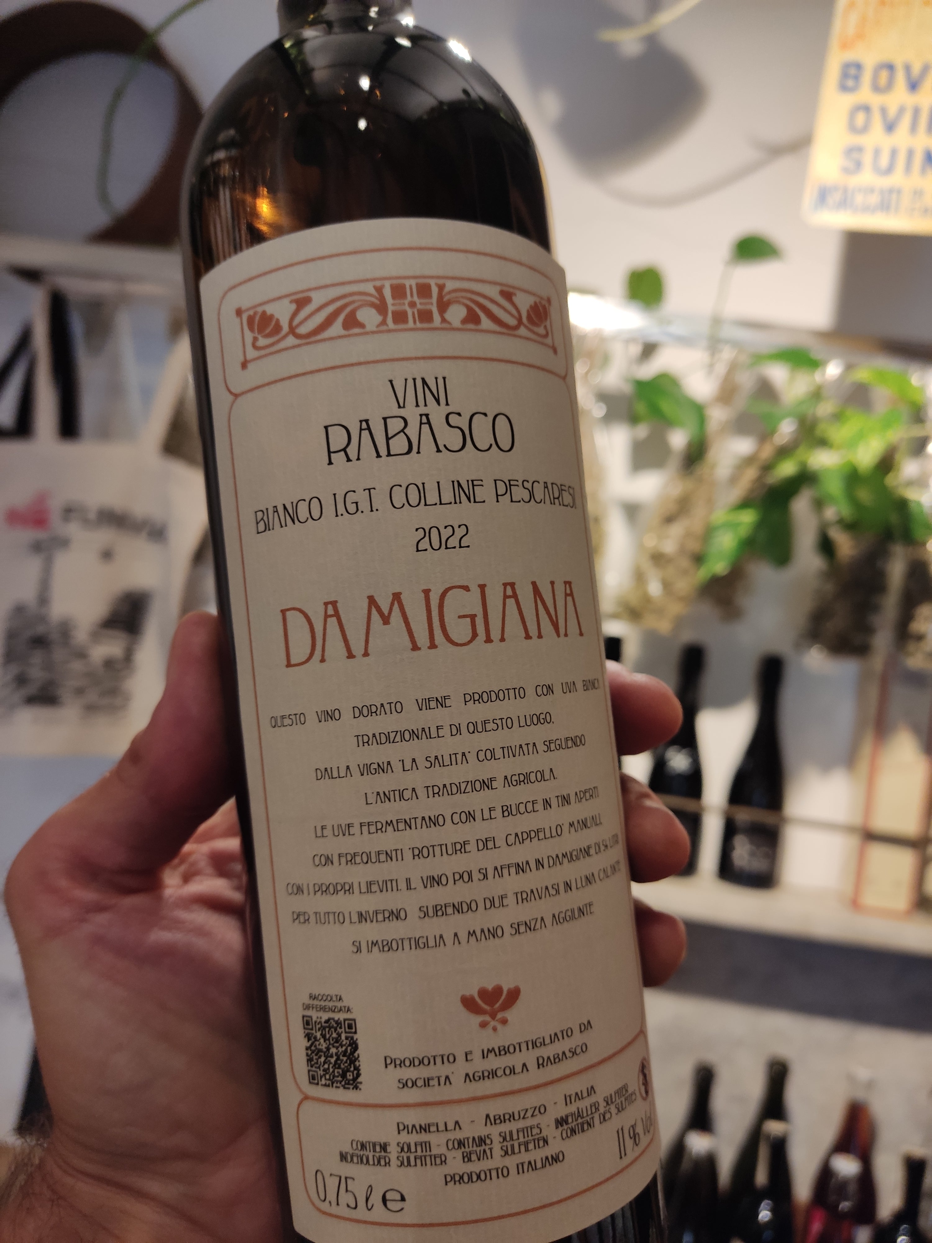 Vino bianco Damigiana di Rabasco –   75 cl
