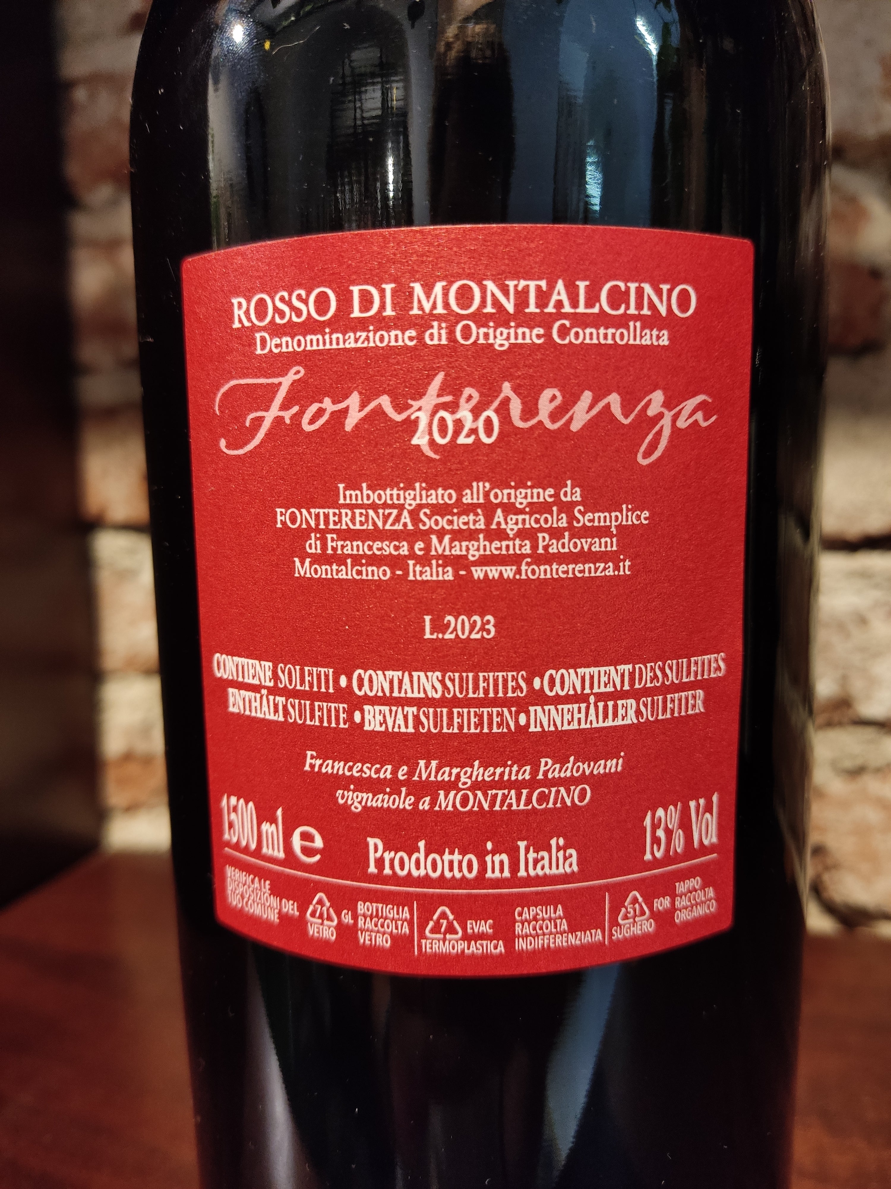 Vino Rosso di Montalcino Magnum, di Forterenza – 1,5 Lt