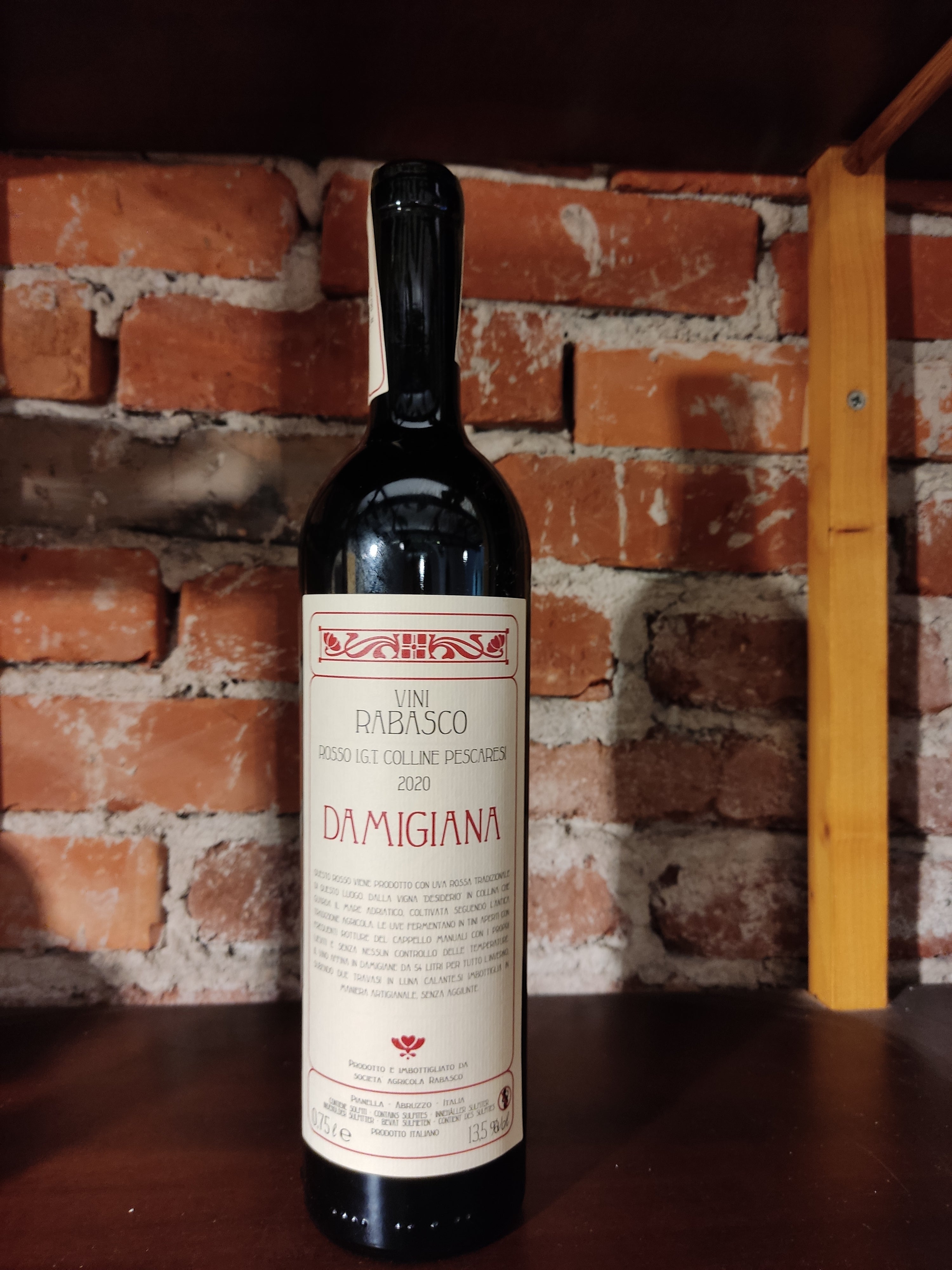Vino rosso Damigiana di Rabasco –   75 cl