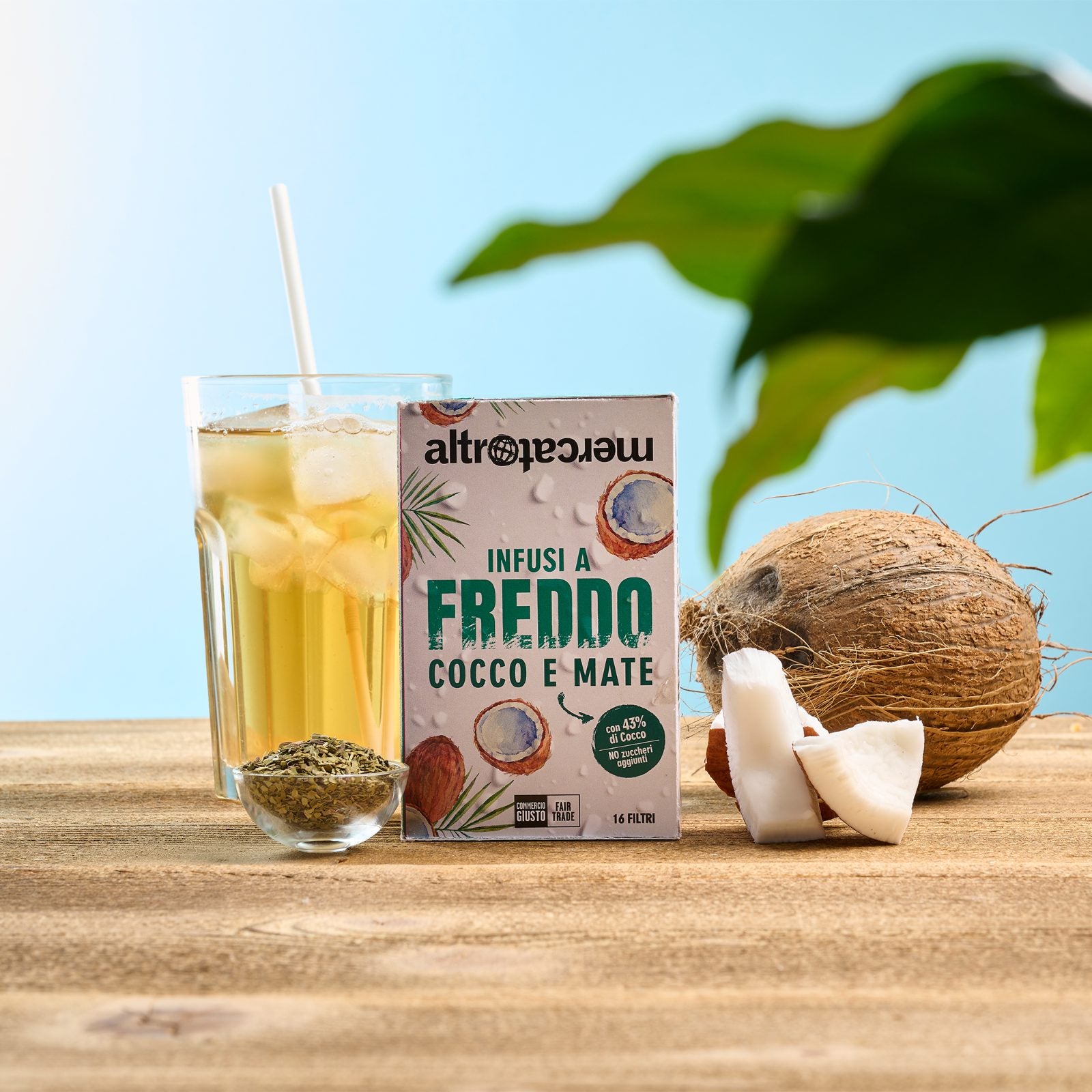 Infuso a freddo con Cocco e Mate 16 filtri - 40 g