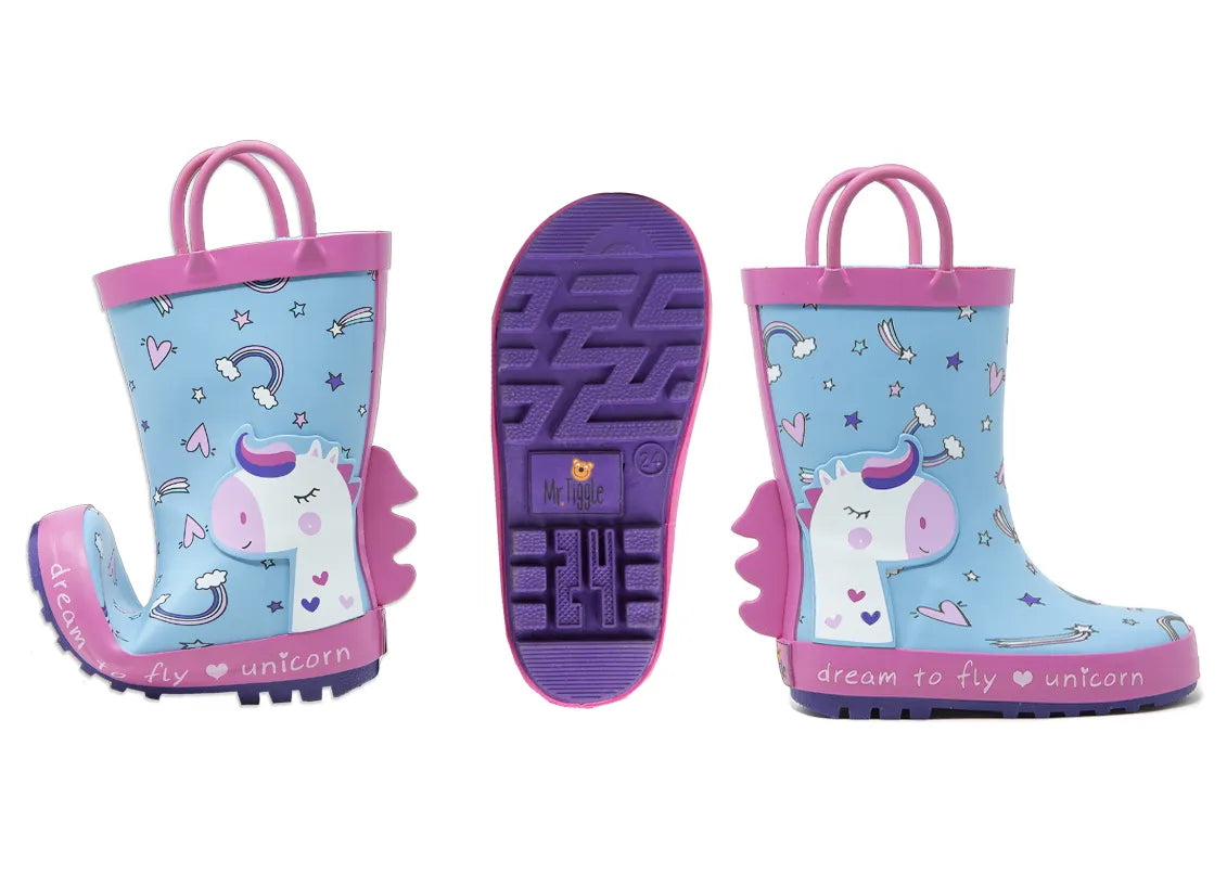 Stivali Di Gomma Beck Unicorn Per Bambine E Ragazze - Design Colorato, Tacco Basso E Comodi - Foto 11