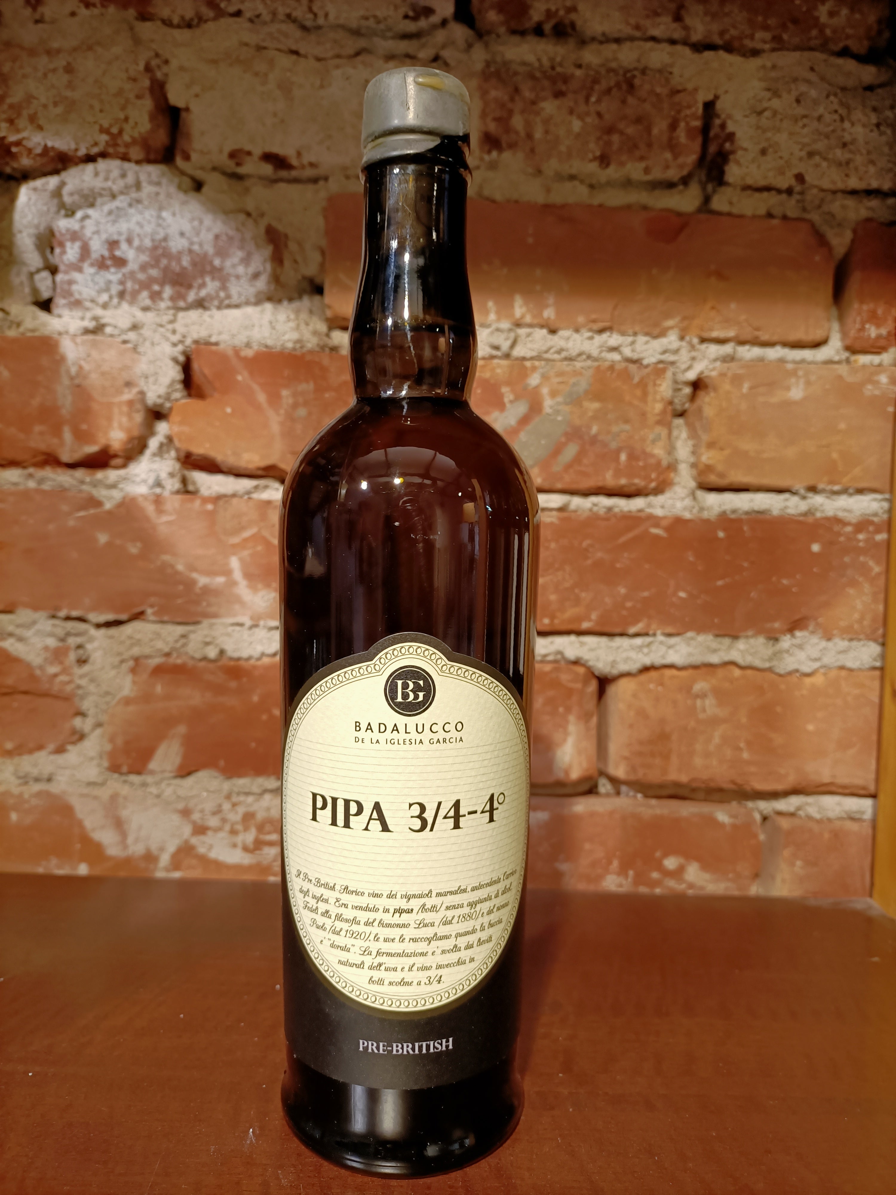 Vino bianco Pipa Pre-British 2003 di Badalucco –   5 cl