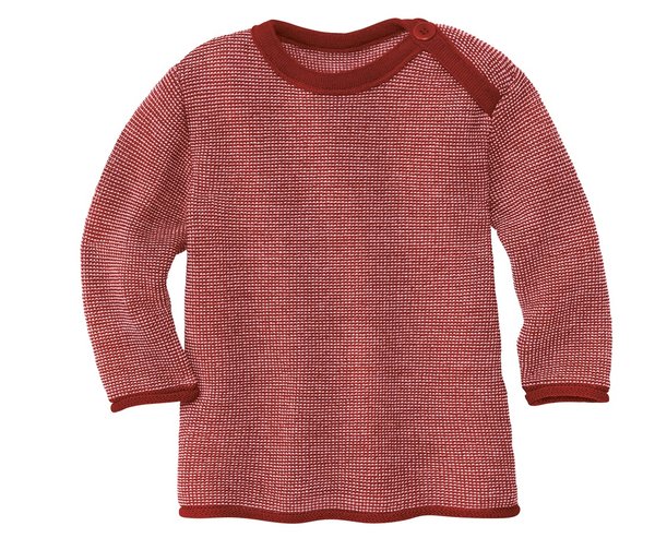 Maglioncino "melange jumper" in maglia di lana (0-3 anni) // Bordeaux