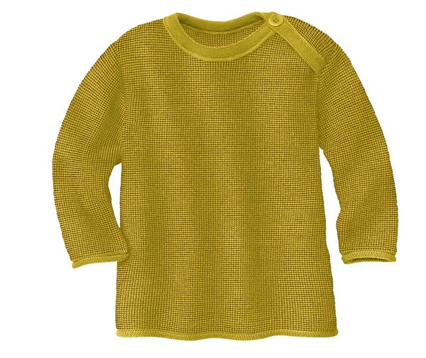 Maglioncino "melange jumper" in maglia di lana (0-3 anni) // Curry-Gold